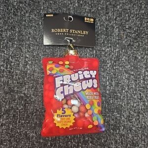 NWT Robert Stanley Fruity Chews Rainbow Candy Glass Christmas Tree Ornament